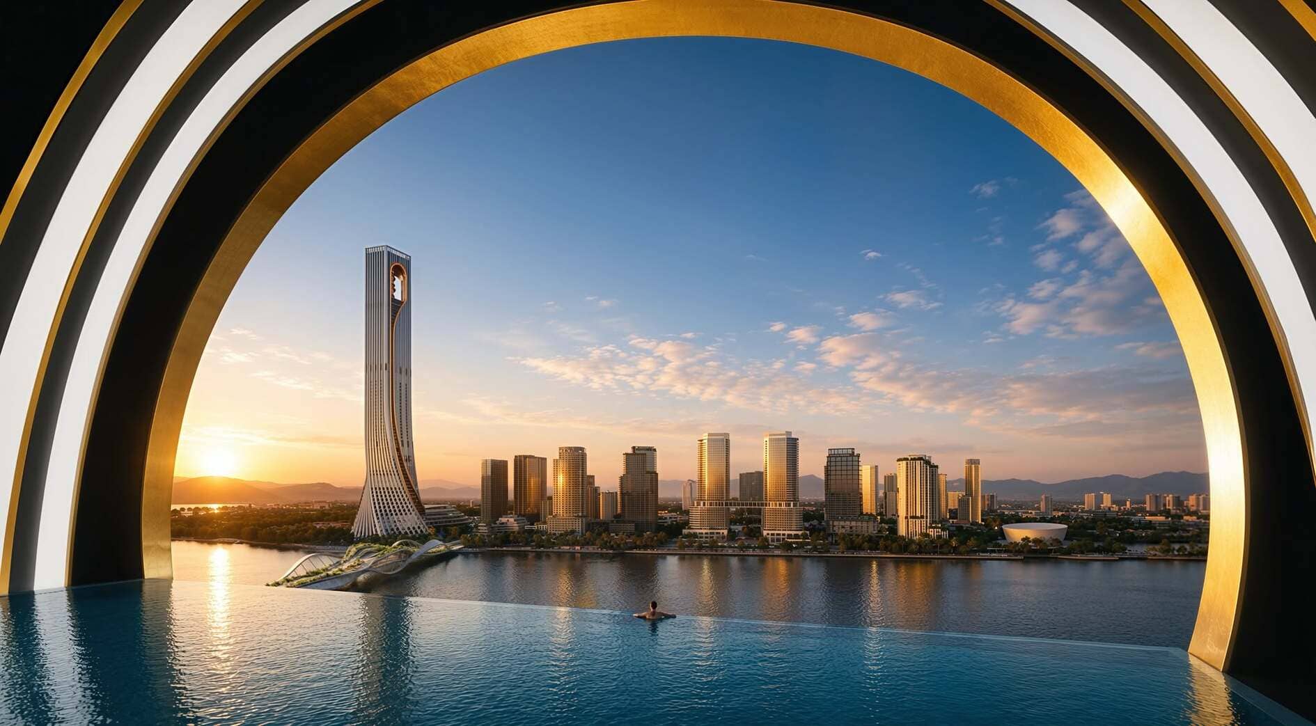 Tiện ích hồ bơi vô cực trên cao ngắm trọn sông Hàn tại Sun Galaxy Complex